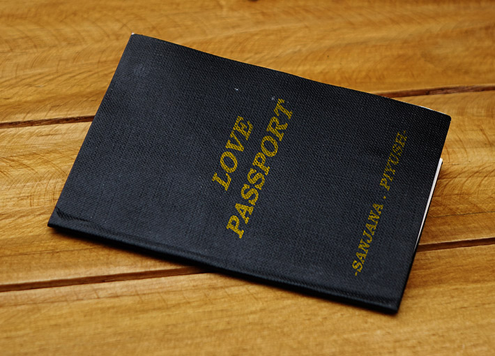 Demo passport made in a love design.