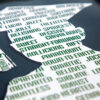 close up view of words printed inside a graduation person's silhouette