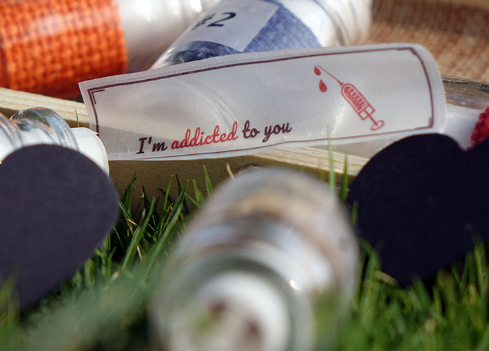 custom printed small message notes inside message bottles