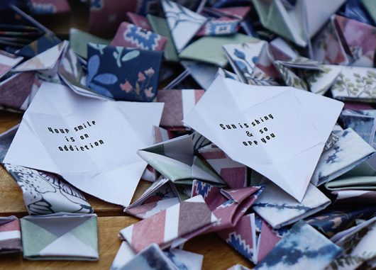 365 Personalized Message cards in a classy glass jar for anniversary.