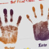best friends forever handprints with names inside a frame
