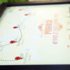 multiple map locations edited in a black frame