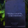 backside of the card with a customized friendship quote on it