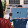 Surprise message cards at the doorstep