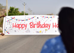 Happy Birthday Starflex banner unveiling