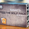 The wolf pack titled name branded playing cards with logo and comic faces