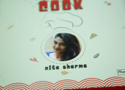custom name and photo printed with pizza and other eatable items' doodles