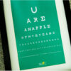 you are an apple of my eye text written as eye sight test text with green background