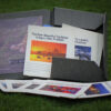 tourist places in india printed on vintage sheets and spread on handmade book