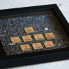 i love you in chemical reaction with doodles in square box frame