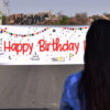 Wishing Starflex banner unveiling over the shoulder