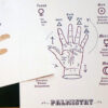 palmistry details inside a birthday greeting card