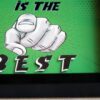 congratulation black gift frame with best word letters popped a little