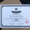 18th Birthday major certificate with authenticated design, stamps and signatures
