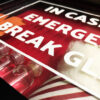 Anti septic liquid and first aid in break in case glass frame